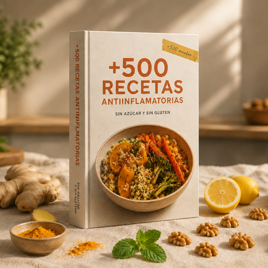 +500 Recetas Antiinflamatorias Sin Azúcar y Sin Gluten
